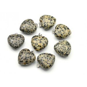 Кулон Сердце 25*25мм из яшмы перепелиной