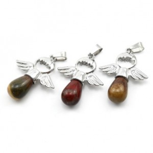 Кулон Ангел 28*35мм с яшмой