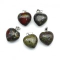 Кулон сердечко из яшмы 15*15мм
