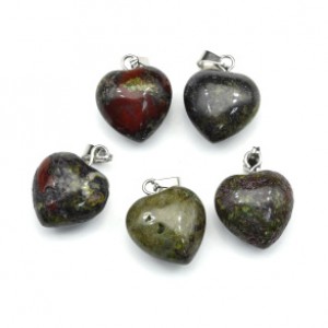 Кулон сердечко из яшмы 15*15мм