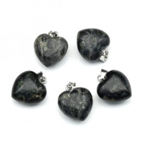 Кулон сердечко из яшмы камбаба 15*15мм