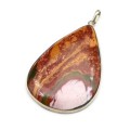 Кулон яшма Пикассо "Капля" 41*62мм.