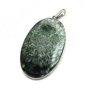 Кулон серафинит "Овал" 30*51мм.