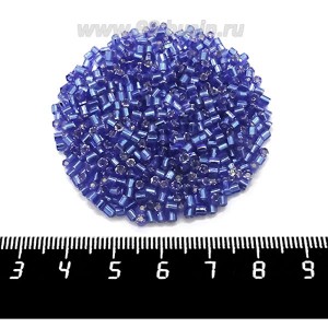 Рубка Чехия PRECIOSA граненая, размер 1,9*2 мм, арт. 37030 синий огонек, 10 грамм
