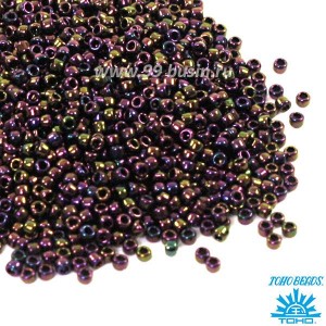 Бисер TOHO №11 цвет 0085 фиолетовый ирис ЯПОНИЯ упаковка 10
