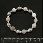 Браслет из агата серого и акрила