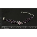 Браслет "божья коровка" аметист, стеклярус