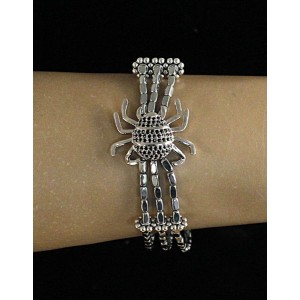 Браслет "паук" гематит 3 ряда