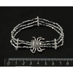 Браслет "паук" гематит 3 ряда