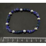 Браслет из лазурита (чипсы), гематита, лавы