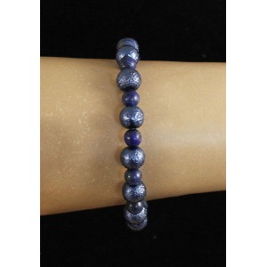 Браслет из лазурита (тонировка) и акрила