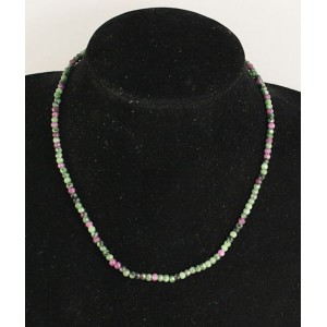 Бусы из цоизита (нат.), рондель 4мм, 42 см