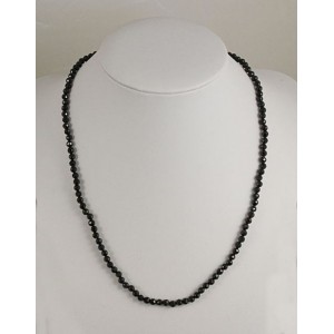 Бусы из шпинели черной (нат.), шарик 4мм, огранка