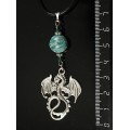 Кулон амазонит "дракон", шарик 12мм