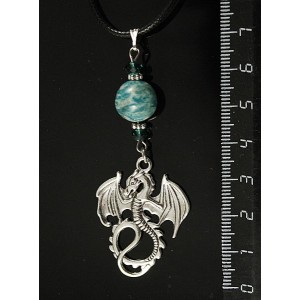 Кулон амазонит "дракон", шарик 12мм