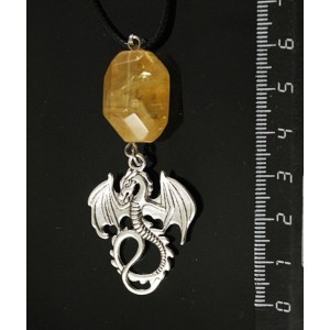 Кулон цитрин "дракон", крупная огранка от 18мм