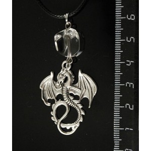 Кулон горный хрусталь "дракон", крупная огранка от 12 мм