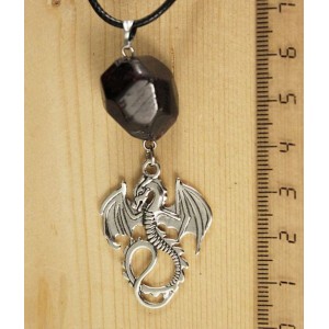 Кулон гранат "дракон", крупная огранка от 14мм