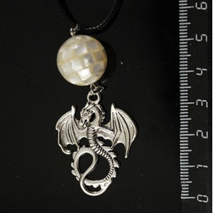 Кулон перламутр "дракон", шарик мозаика 16мм