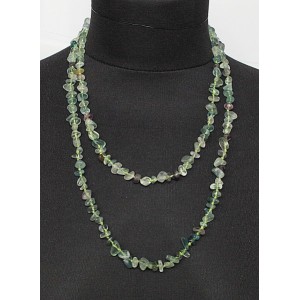Бусы из флюорита длинные, галтовка, 120см