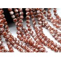 Бусины Дзи "Пять глаз с молнией" из агата шарик 8мм, цвет красно-белый, 38см, 48 бусин