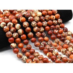 Бусины из агата тибетского шарик 14мм цвет рыжий, 37,5см, 27 бусин