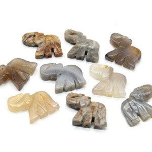 Бусины из агата бразильского Слоник 45*35мм