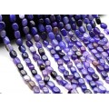 Бусины из агата пати тонированного прямоугольник 8*11мм цвет фиолетовый, 37см, 33 бусины Бусины из агата пати тонированного прямоугольник 8*11мм цвет фиолетовый, 37см, 33 бусины