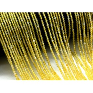 Бусины из агата тонированного шарик гр.2мм цвет желтый, 38см, 170 бусин