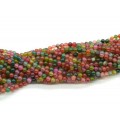 Бусины из агата пати тонированного шарик 4мм цвет ассорти, 37см, 91 бусины