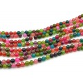 Бусины из агата пати тонированного шарик 6мм цвет ассорти, 36см, 62 бусины