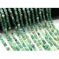 Бусины из агата тонированного круг гр.6мм цвет зеленый, 37см, 60 бусин