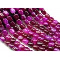 Бусины из агата тонированного прямоугольник 15*18мм цвет фуксия, 38см, 19 бусин Бусины из агата тонированного прямоугольник 15*18мм цвет фуксия, 38см, 19 бусин