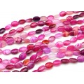 Бусины из агата тонированного овал 13*18мм цвет фуксия, 36см, 20 бусин Бусины из агата тонированного овал 13*18мм цвет фуксия, 36см, 20 бусин