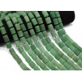 Бусины из авантюрина зеленого цилиндр с гранями 10*14мм, 41см, 24 бусины