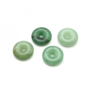 Бусина - бублик для швенз из авантюрина зеленого 15*4мм, 1шт