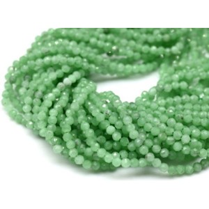 Бусины из ангелита зеленого шарик гр.2мм, 38,5см, 160 бусин
