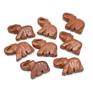 Бусины из авантюрина Слоник 35*25мм, 1шт (иск.)