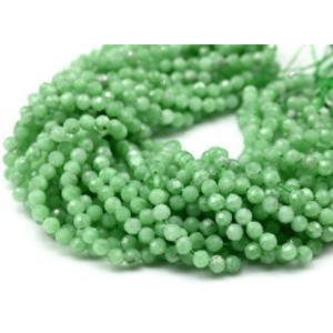 Бусины из ангелита зеленого шарик гр.3мм, 38см, 110 бусин