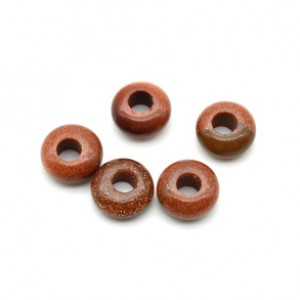 Бусина - бублик для швенз из авантюрина 10*5мм, 1шт (иск.)