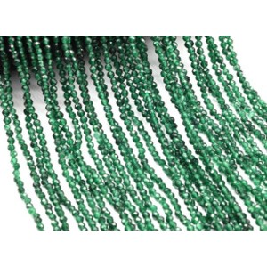 Бусины из кальцита тонированного шарик гр.2мм цвет изумрудный, 38,5см, 160 бусин