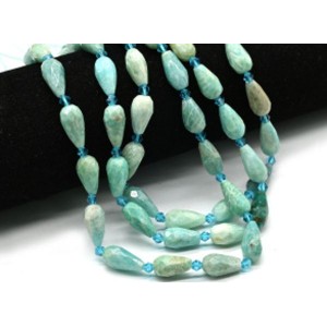 Бусины из амазонита капля гр.8*16, 38см, 20 бусин
