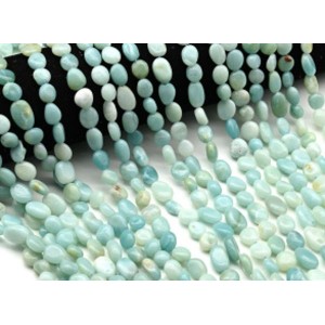 Бусины из амазонита галтовка 9*12мм, 38см, 36 бусин