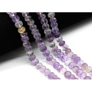 Бусины из аметрина рондель гр.8-9мм, 25,5см, 42 бусины, 29,84г