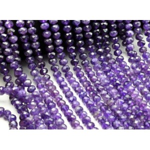 Бусины из аметиста рондель гр.8*7мм, 39см, 58 бусин Бусины из аметиста рондель гр.8*7мм, 39см, 58 бусин