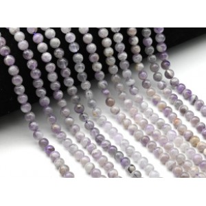 Бусины из аметиста лавандового шарик 6мм, 37,5см, 62 бусины Бусины из аметиста лавандового шарик 6мм, 37,5см, 62 бусины
