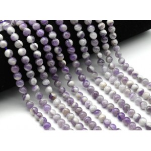 Бусины из аметиста шарик 7мм, 38см, 54 бусины
