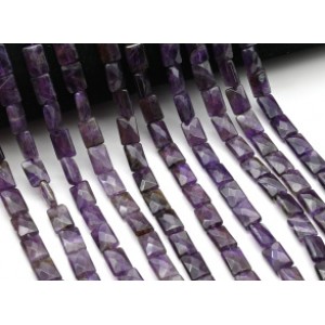 Бусины из аметиста прямоугольник гр.8*12мм, 39см, 32 бусины