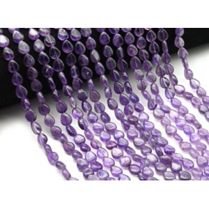 Бусины из аметиста капля 7*9мм, 39см, 47 бусин