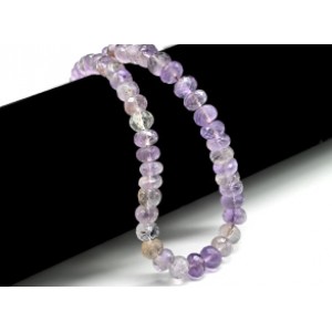 Бусины из аметрина рондель гр.6-8мм на увеличение, 25,5см, 52 бусины, 21,6г